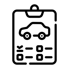 car check line icon
