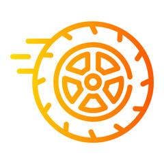 Obraz premium tire gradient icon