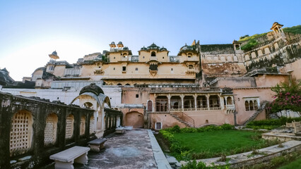 Fototapeta premium Historic Taragarh Fort is gigantic architecture nestled in Bundi district. It was constructed in the 16th century.