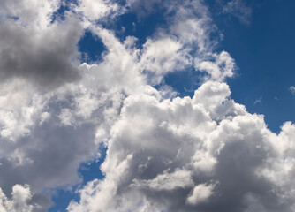 Blue sky with light clouds in windy weather