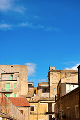  the historic center of the Sicilian village Enna Sicily Italy