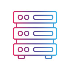 Obraz premium Web hosting line gradient icon, logo style