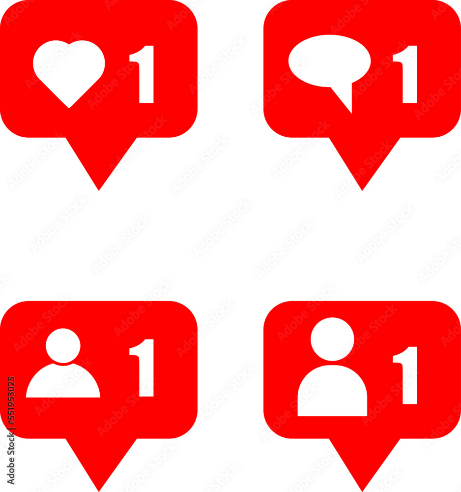 Poster like icon vector. comment icon vector. follower icon vector. social media on white background..eps