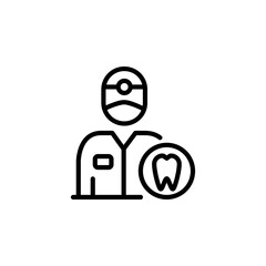 Dentist vector icon. medicine icon outline style. perfect use for logo, presentation, website, and more. simple modern icon design line style