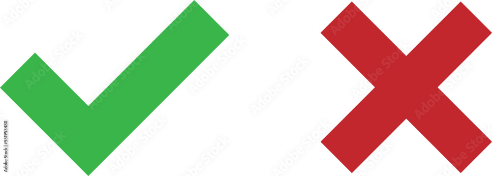 Poster check mark vector. ok vector icon. no vector icon on white background..eps
