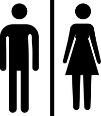 Toilet icon vector. Toilet sign. Man and woman restroom sign vector. Male and female icon.eps