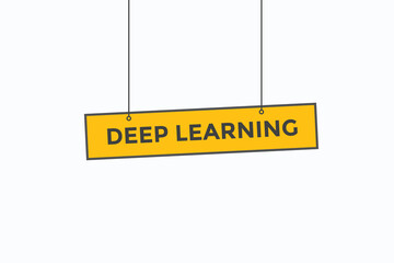 deep learning vectors. sign  label speech bubble deep learning
