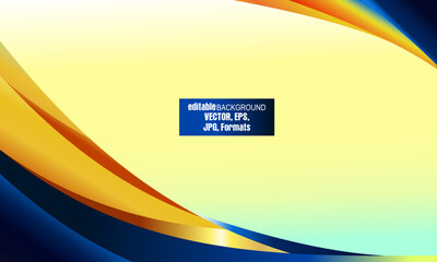 banner background Yellow gold and glossy blue colors. Background Wave gold and shiny blue, Abstract gold shiny background, vector illustration.