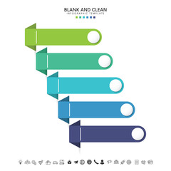 Obraz premium Blank and clean. Steps business data visualization timeline process infographic template design 