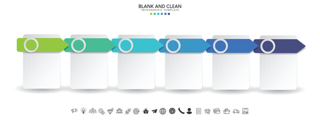 Blank and clean. Steps business data visualization timeline process infographic template design	
