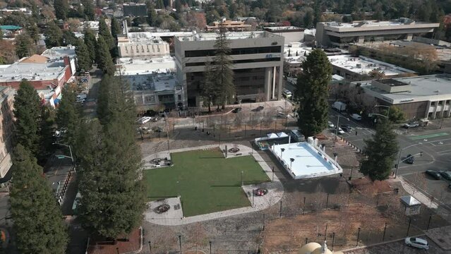 Descending View Of Courthouse Square In Santa Rosa CA