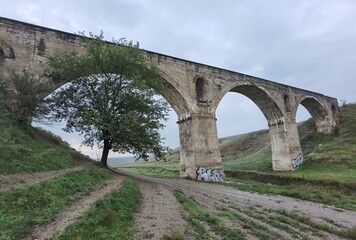 Fototapeta na wymiar the old russian viaduct