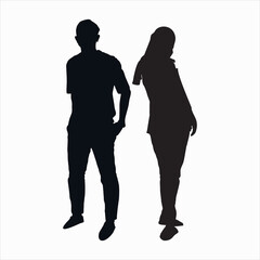 silhouette of a couple