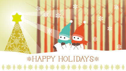 happyholidays イラスト
