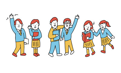 中高生のクラスメイトの集まり