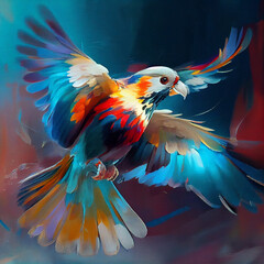 Colourful Birds Flying
