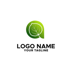 Illustration Vector Graphic of Letter a Bold Leaf Nature Health Care Logo