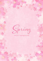 Vector illustration of pale cherry blossom. texture background. copy space. For banners, posters, etc.
