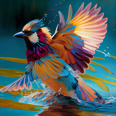 Obraz premium Colourful Birds Flying