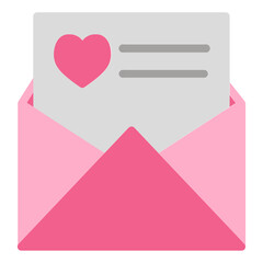 love letter flat icon