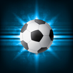 Obraz premium Soccer ball on a glow background