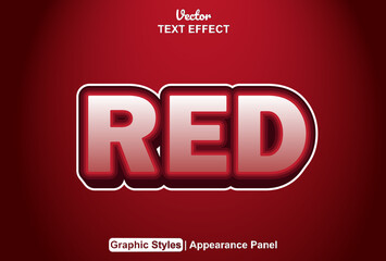 Obraz premium red text effect with graphic style and editable.