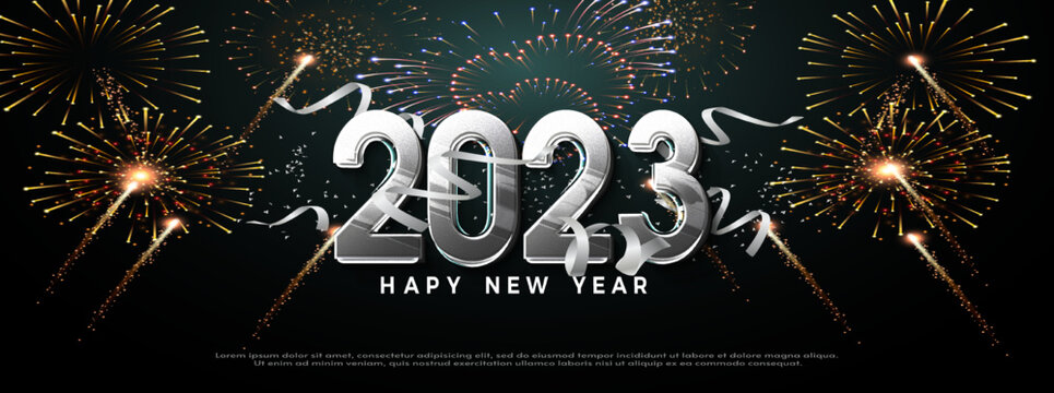 2023 new year background or banner with new style model,