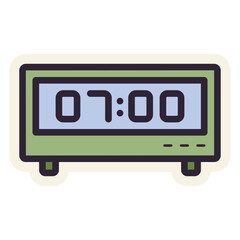 digital clock sticker