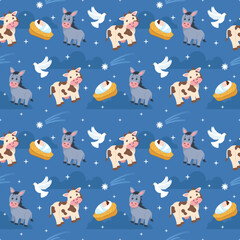 Happy Epiphany Day Seamless Pattern Design Christian Festival to Faith in Template Hand Drawn Cartoon Flat Illustration