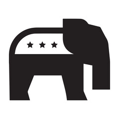 Fototapeta premium Republican, democratic, elephant icon