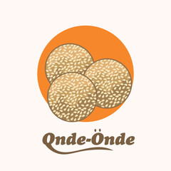 Onde onde is traditional snack from indonesia