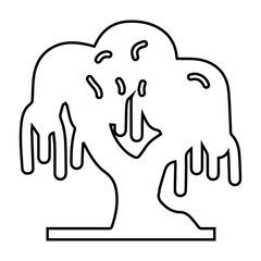 Willow, tree, agriculture icon