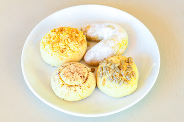 Turkish homemade sweet and savory cookies .Tatli tuzlu kurabiye. Kuru pasta