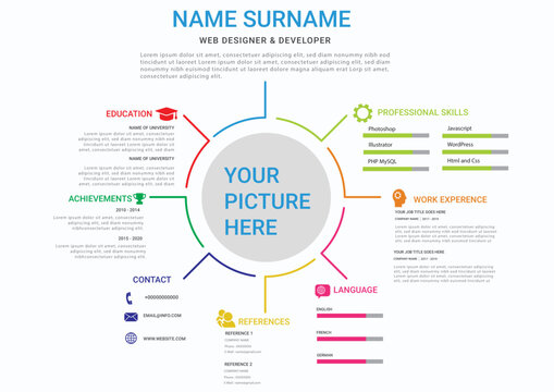 Creative vector resume template