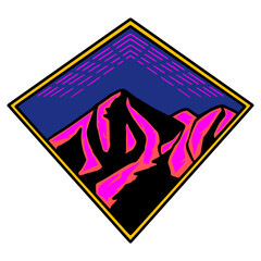 Montain logo mascot vector