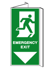 Emergency Exit Symbol Sign, Vector Illustration, Isolate On White Background Label. EPS10