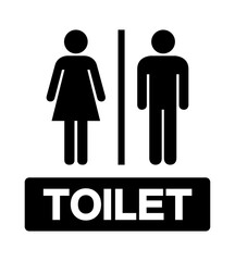 Toilet Symbol Sign, Vector Illustration, Isolate On White Background Label. EPS10