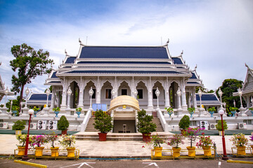 Fototapeta na wymiar Wat Kaew Korawaram temple in Krabi town, Thailand