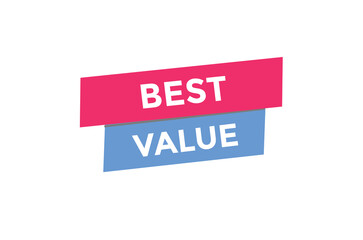 Best value button web banner template Vector Illustration
