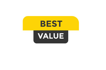 Best value button web banner template Vector Illustration