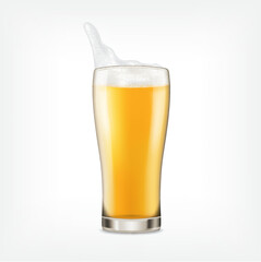 Glass of beer. Vector icon