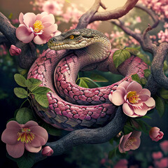 Serpent in The Garden - Genesis - obrazy, fototapety, plakaty
