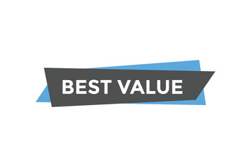 Best value button web banner template Vector Illustration