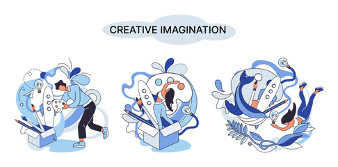 Non standart solution metaphor. Finding decisionss, problem solving. Teamwork, partnership. Working collaboration, corporate cooperation, creativity idea and innovation, colleagues mutual help concept