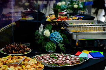 hors d'oeuvres with samples for party