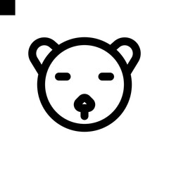 head bear icon vector