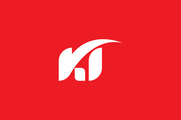 Creative Letter KJ Logo Design Template
