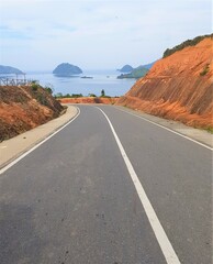 Country road with amazing view in Puncak Mandeh, West Sumatera, Indonesia