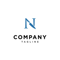 
N Letter Knife Vector logo icon vector Template.eps