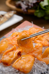 Sea squirt sashimi